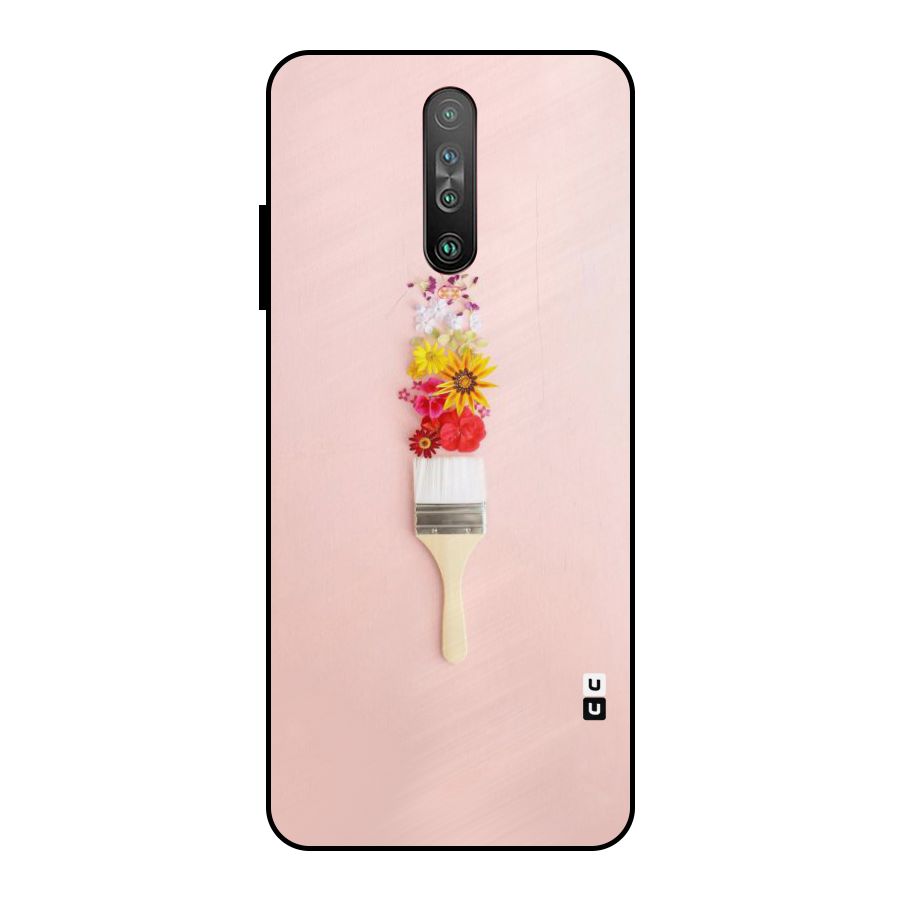 Painted Flowers Metal Back Case for Poco X2