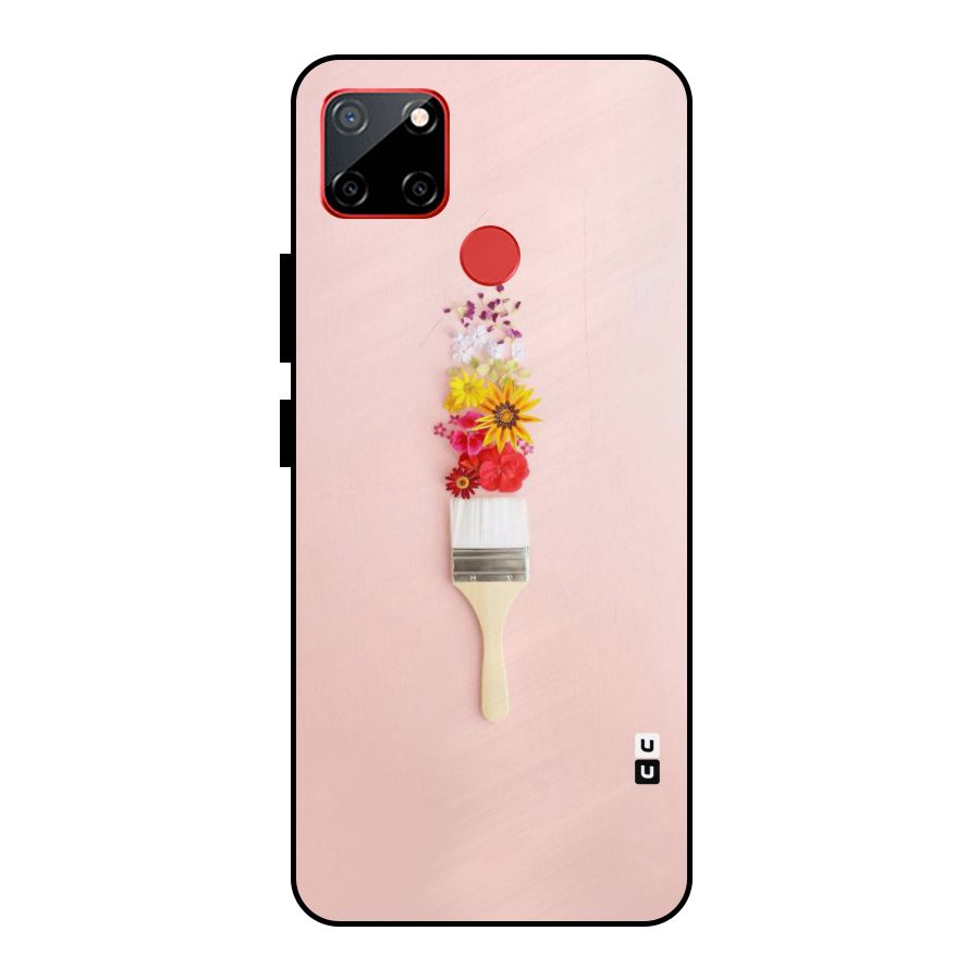 Painted Flowers Metal Back Case for Realme C12