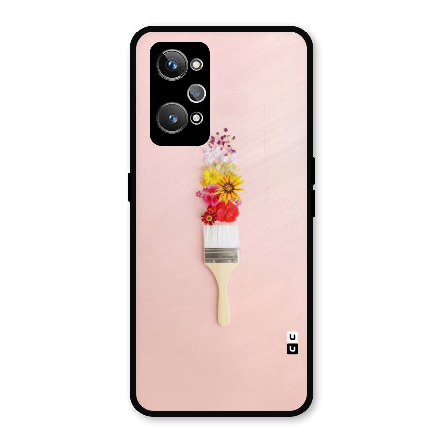 Painted Flowers Metal Back Case for Realme GT Neo 3T