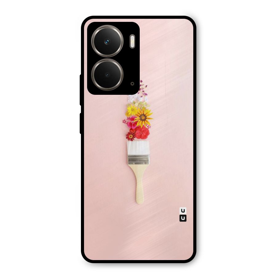 Painted Flowers Metal Back Case for Realme P3