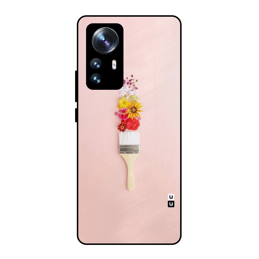 Painted Flowers Metal Back Case for Xiaomi 12 Pro