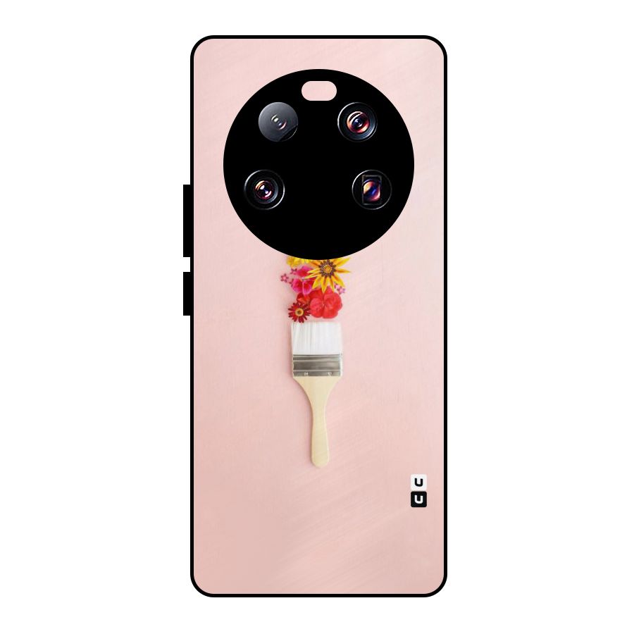 Painted Flowers Metal Back Case for Xiaomi 13 Ultra