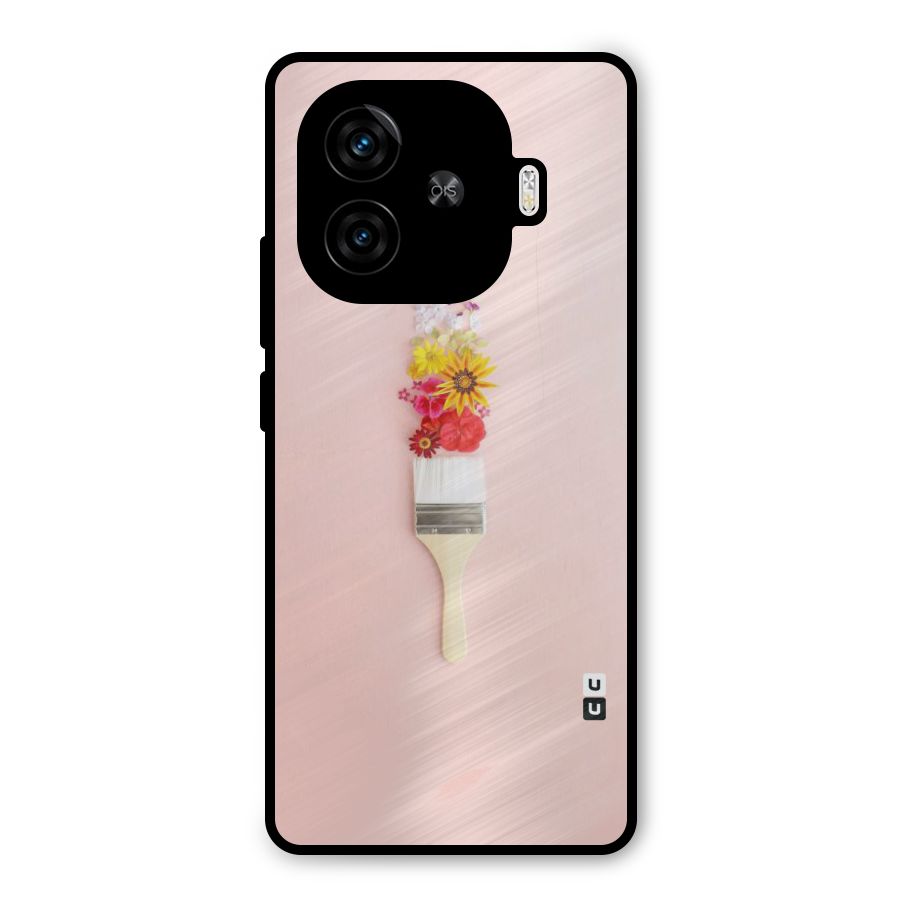 Painted Flowers Metal Back Case for iQOO Neo 10R
