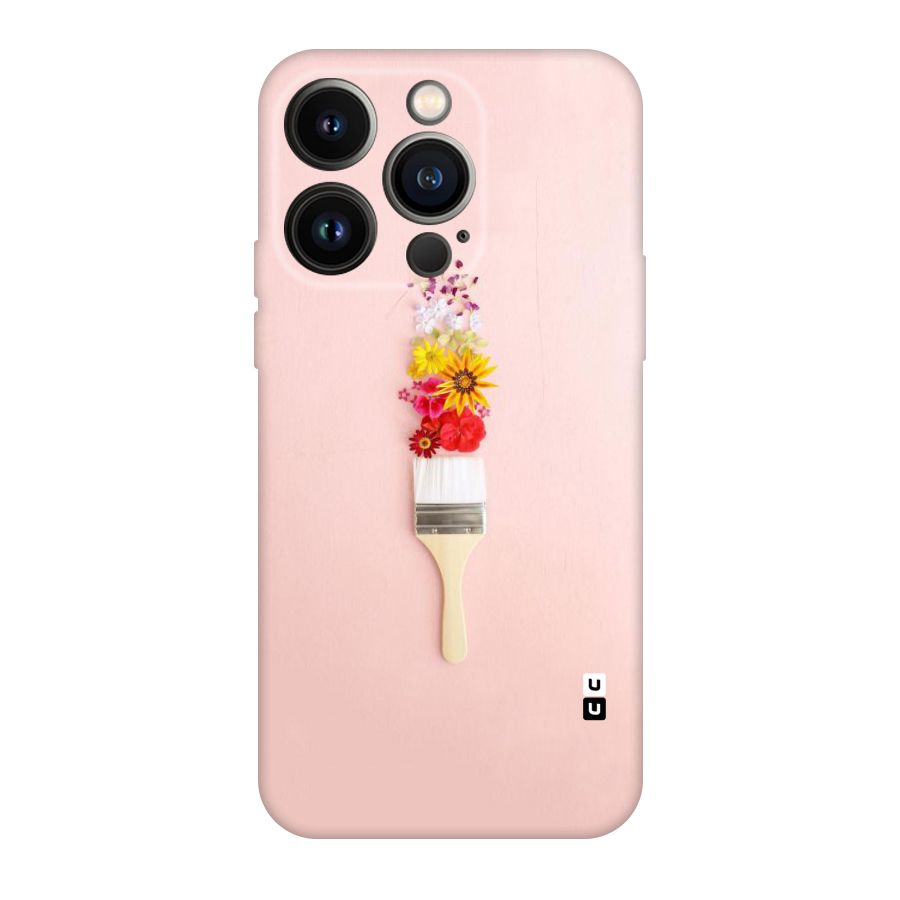 Painted Flowers Original Polycarbonate Back Case for iPhone 14 Pro