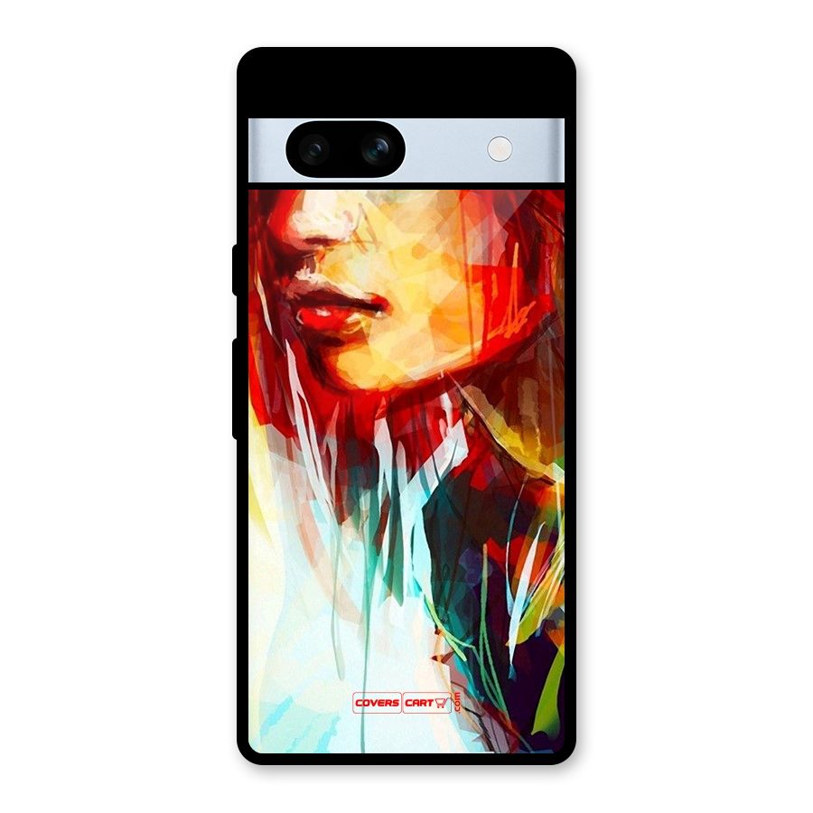 Painted Girl Glass Back Case for Google Pixel 7a