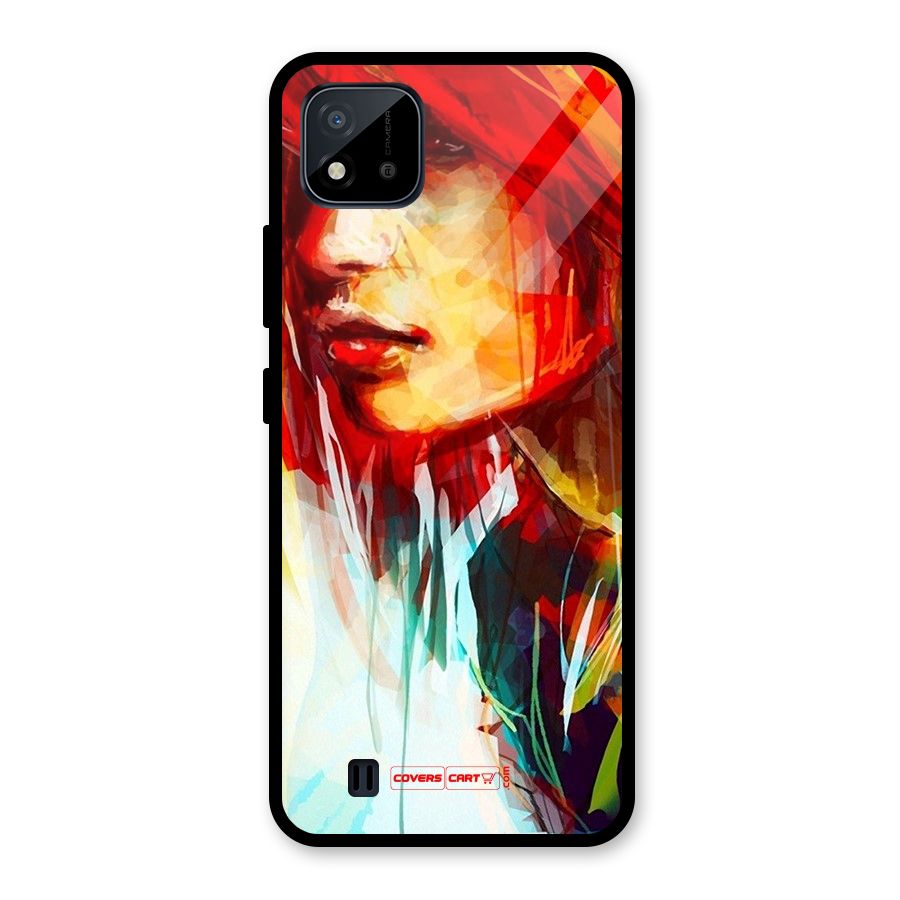 Painted Girl Glass Back Case for Realme C11 2021