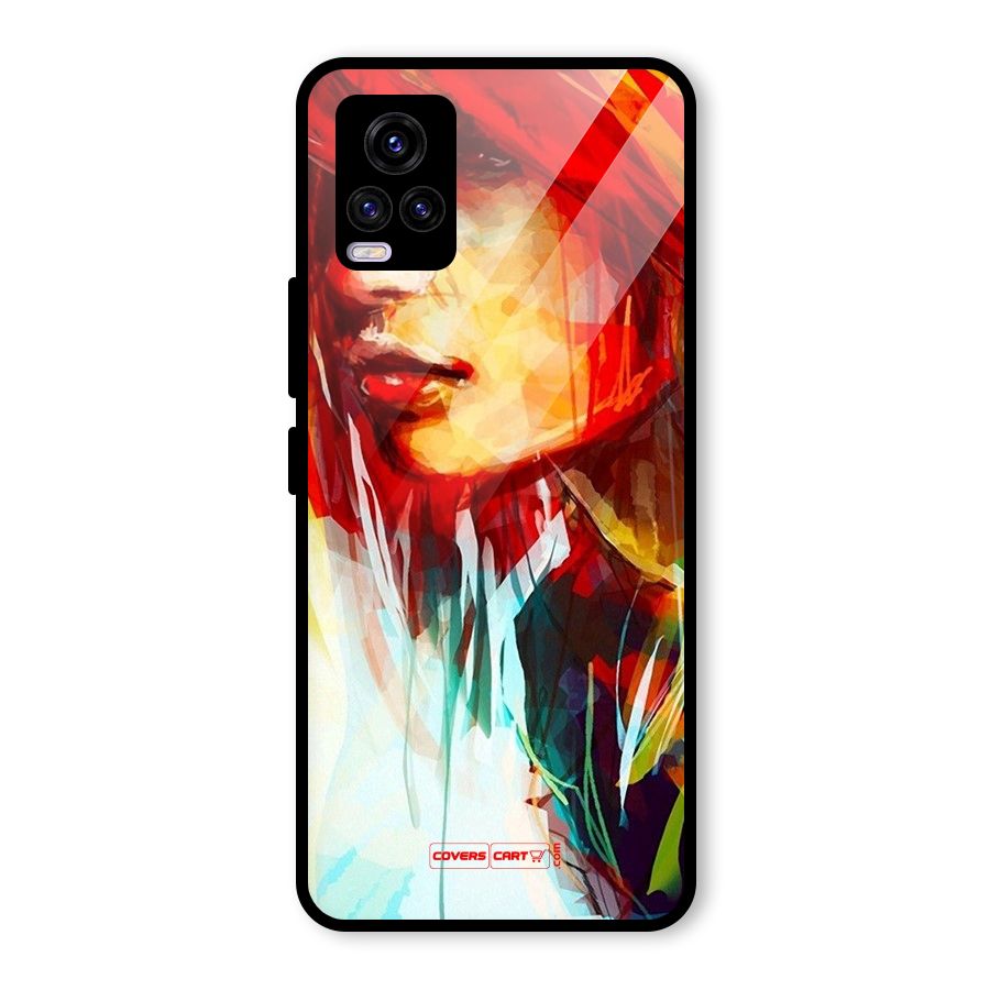 Painted Girl Glass Back Case for Vivo V20 2021