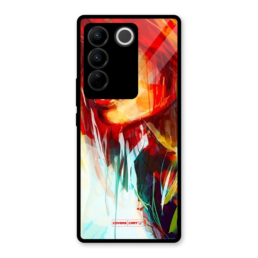 Painted Girl Glass Back Case for Vivo V27 Pro