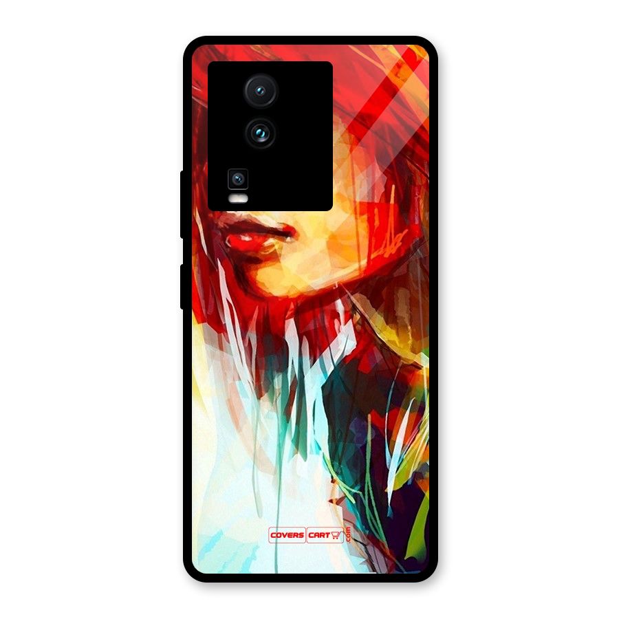 Painted Girl Glass Back Case for Vivo iQOO Neo 7 Pro