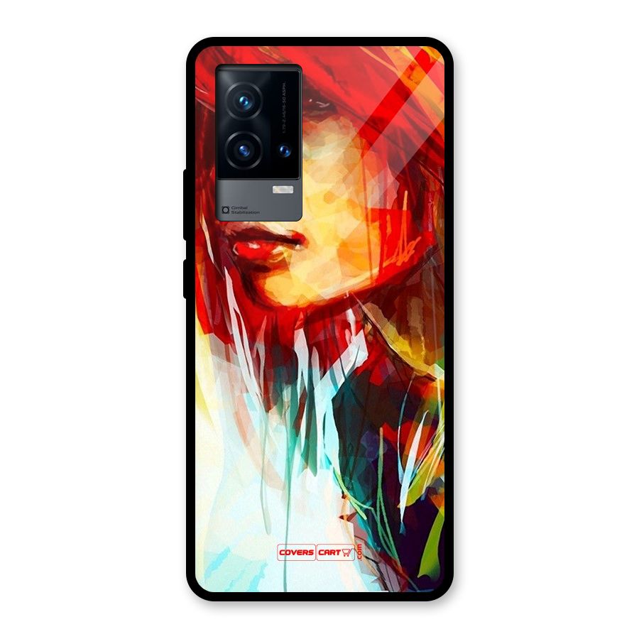 Painted Girl Glass Back Case for iQOO 9 5G