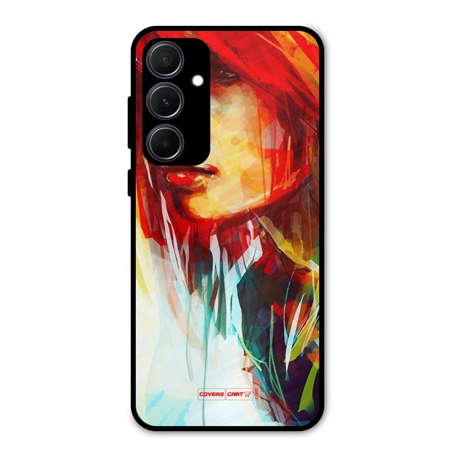 Painted Girl Metal Back Case for Galaxy A35