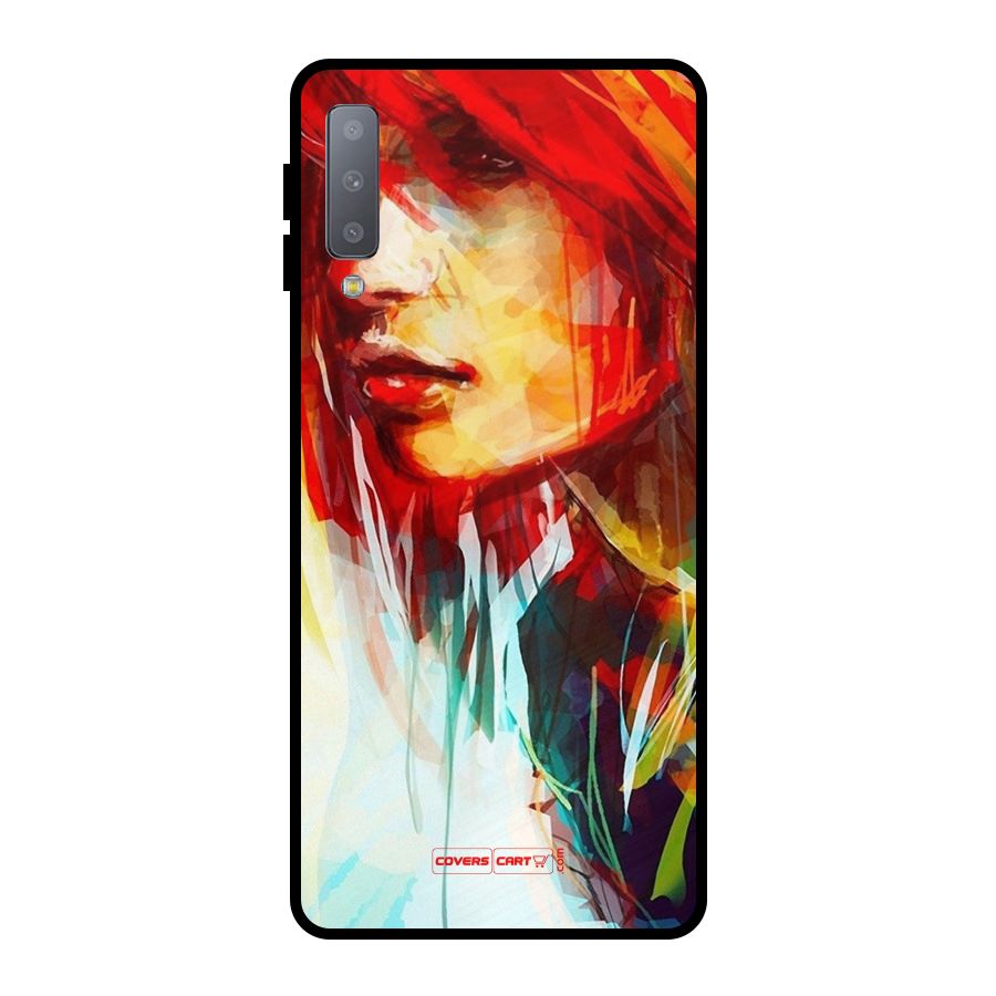 Painted Girl Metal Back Case for Galaxy A7 (2018)