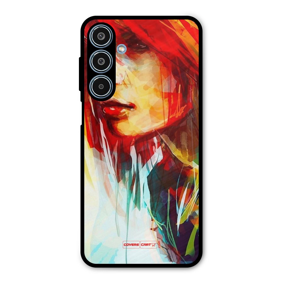 Painted Girl Metal Back Case for Galaxy M35
