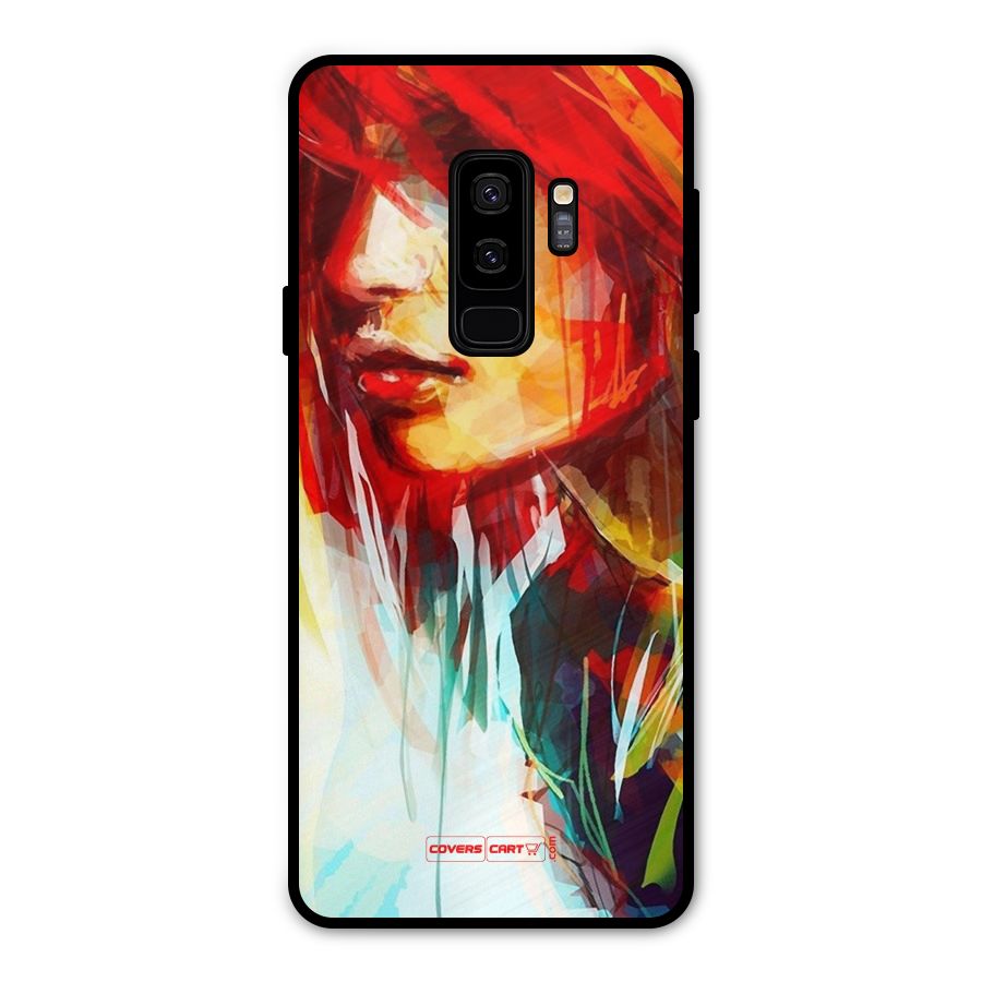 Painted Girl Metal Back Case for Galaxy S9 Plus