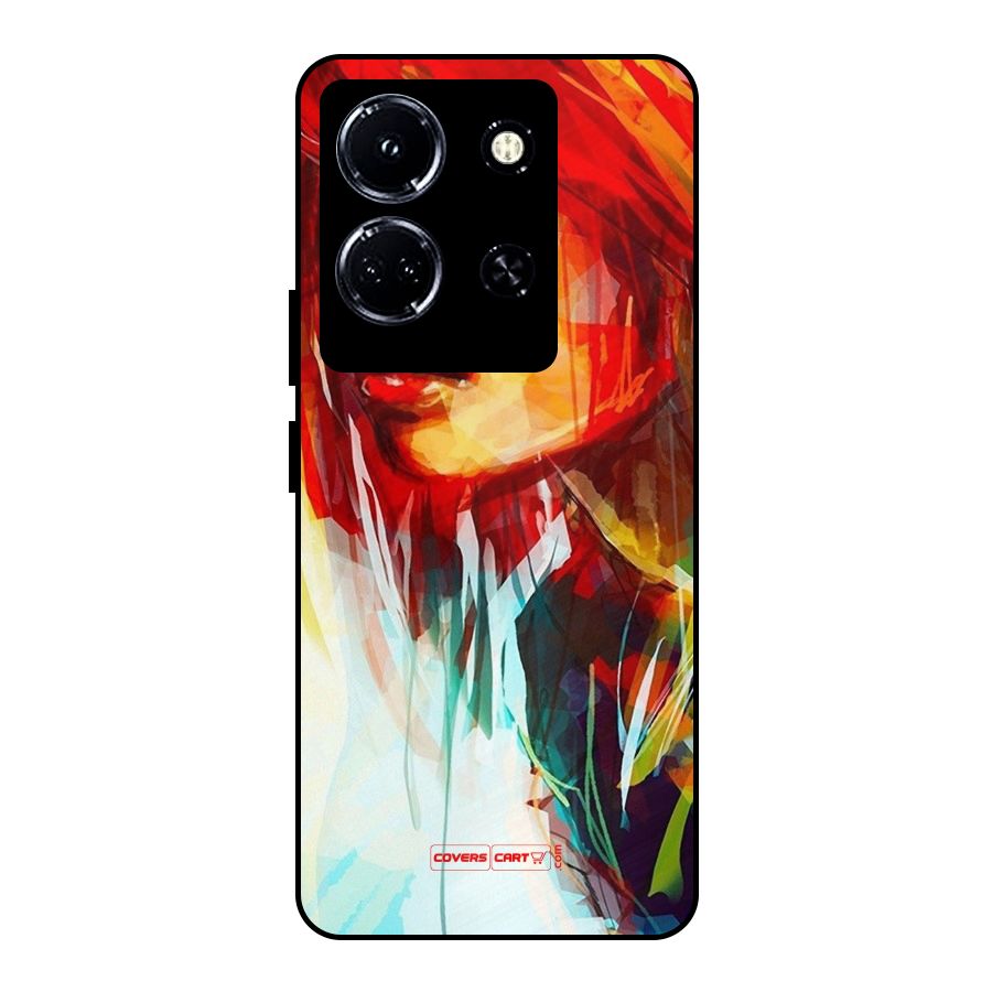 Painted Girl Metal Back Case for Infinix Note 30 5G