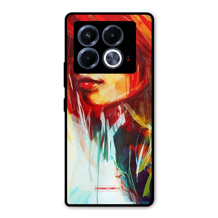 Painted Girl Metal Back Case for Infinix Note 40 5G