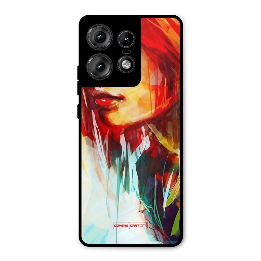 Painted Girl Metal Back Case for Motorola Edge 50 Pro