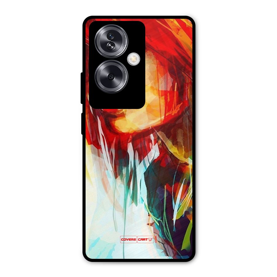 Painted Girl Metal Back Case for Oppo A79 5G