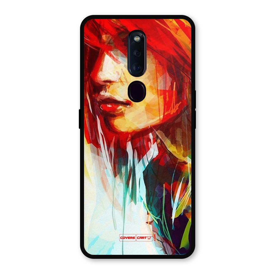 Painted Girl Metal Back Case for Oppo F11 Pro