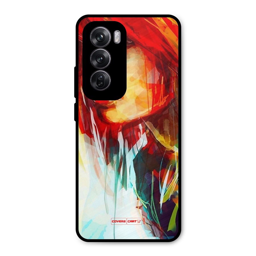 Painted Girl Metal Back Case for Oppo Reno12 Pro