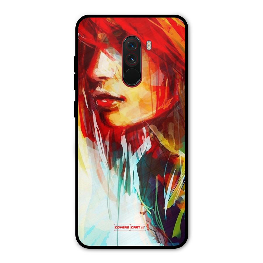 Painted Girl Metal Back Case for Poco F1