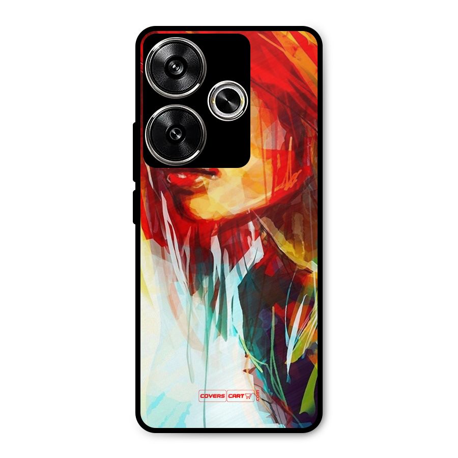 Painted Girl Metal Back Case for Poco F6