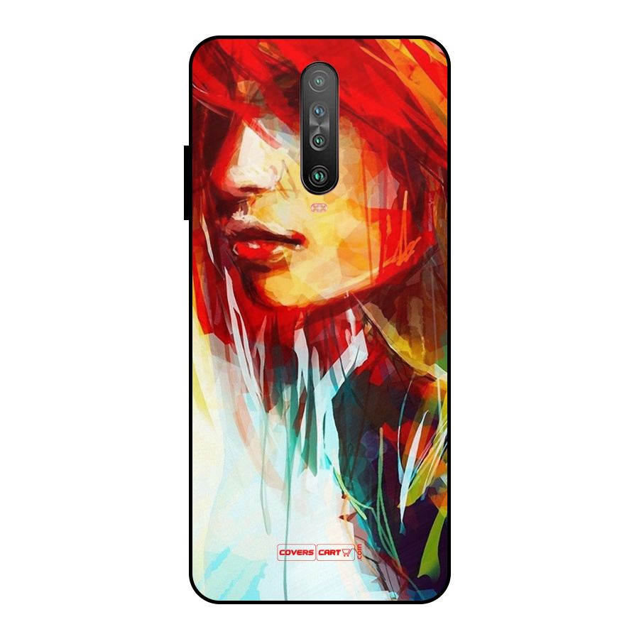 Painted Girl Metal Back Case for Poco X2