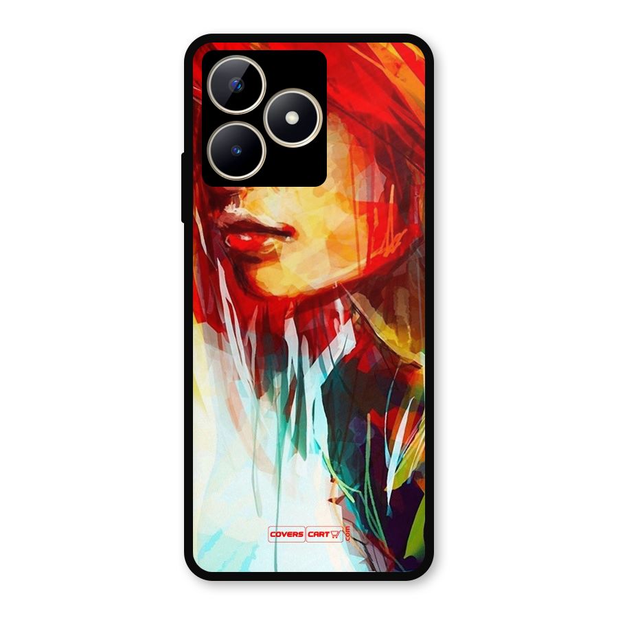 Painted Girl Metal Back Case for Realme C53