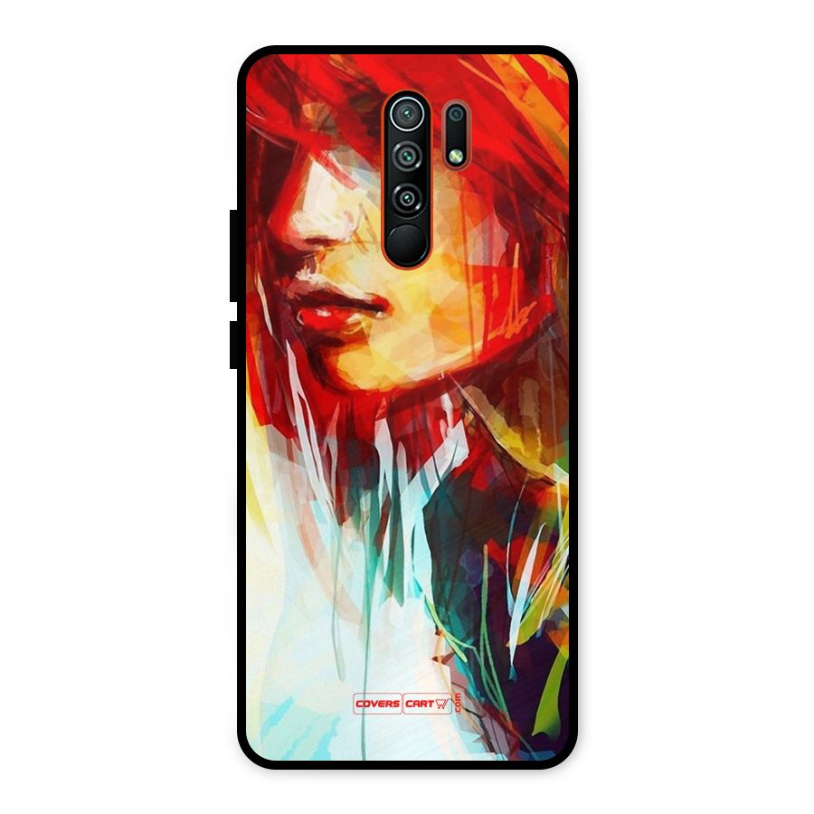 Painted Girl Metal Back Case for Redmi 9 Prime