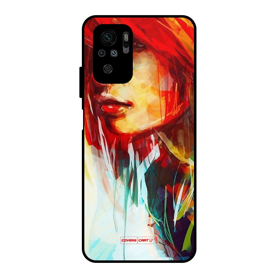Painted Girl Metal Back Case for Redmi Note 10S
