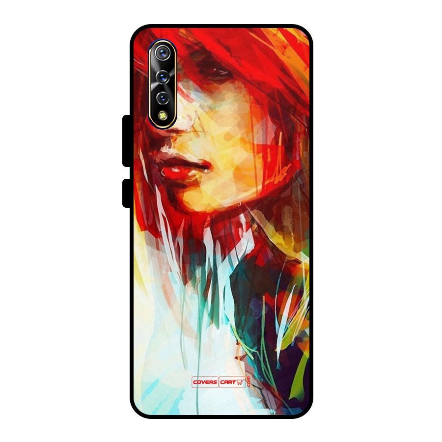 Painted Girl Metal Back Case for Vivo S1
