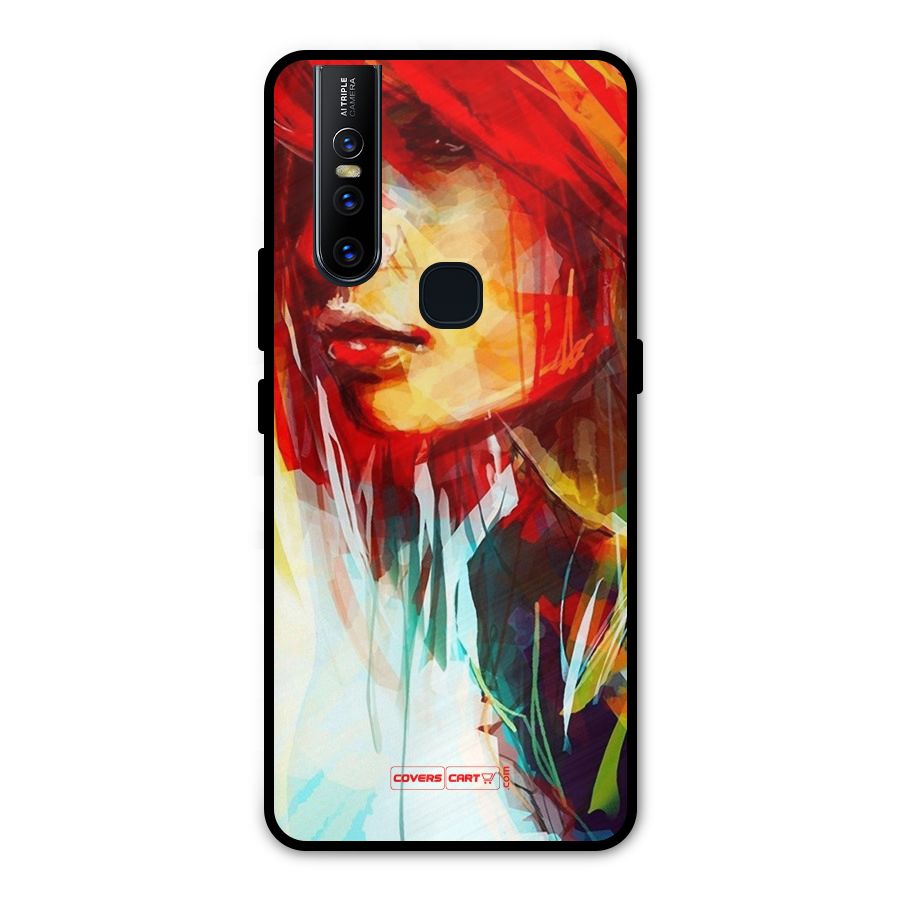 Painted Girl Metal Back Case for Vivo V15
