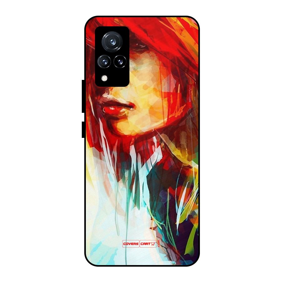 Painted Girl Metal Back Case for Vivo V21 5G