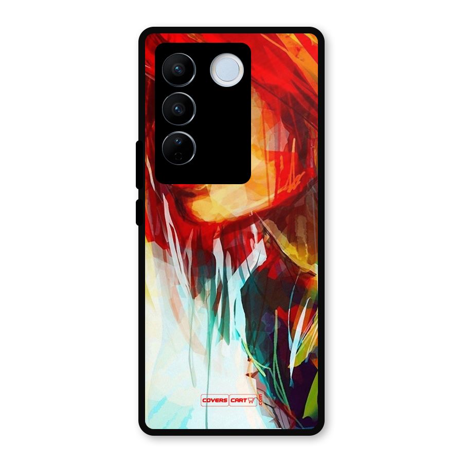 Painted Girl Metal Back Case for Vivo V27