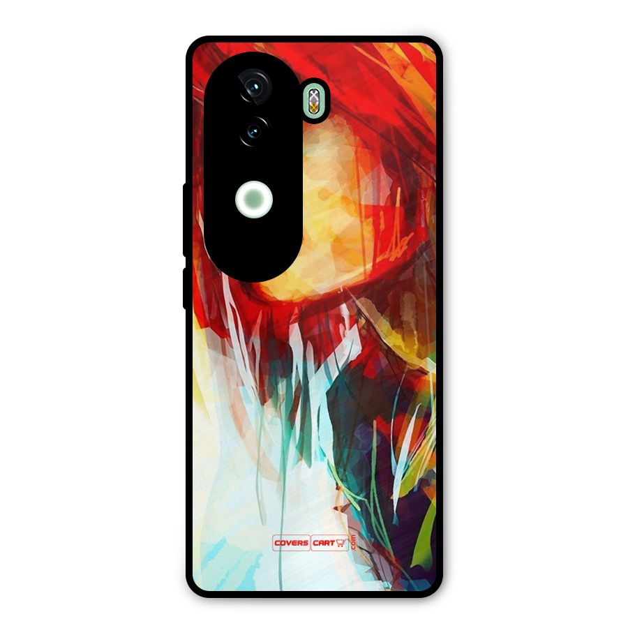 Painted Girl Metal Back Case for Vivo V40e