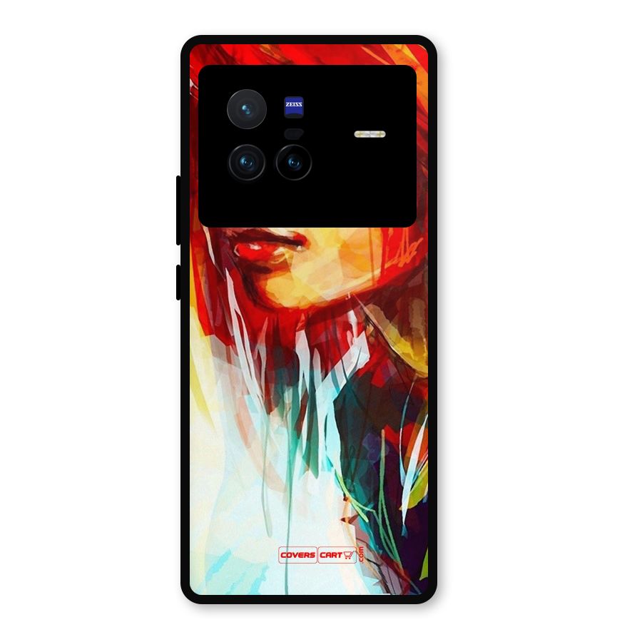 Painted Girl Metal Back Case for Vivo X80