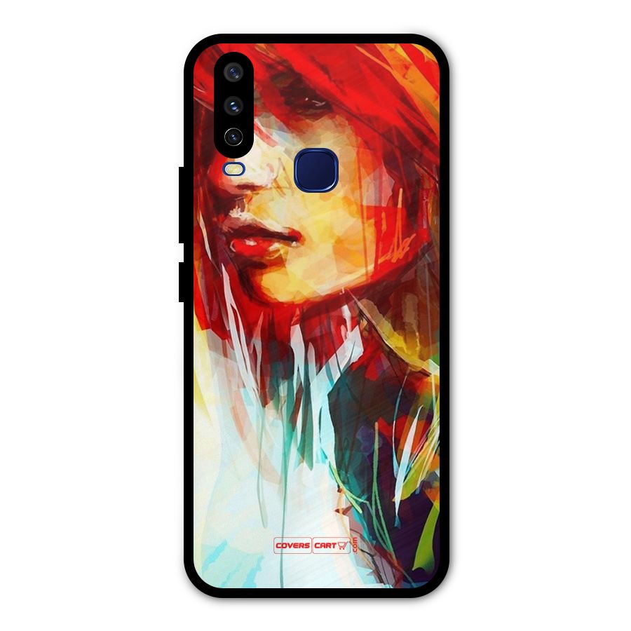Painted Girl Metal Back Case for Vivo Y12