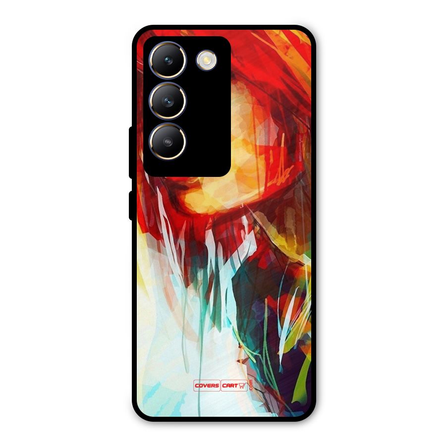 Painted Girl Metal Back Case for Vivo Y200e