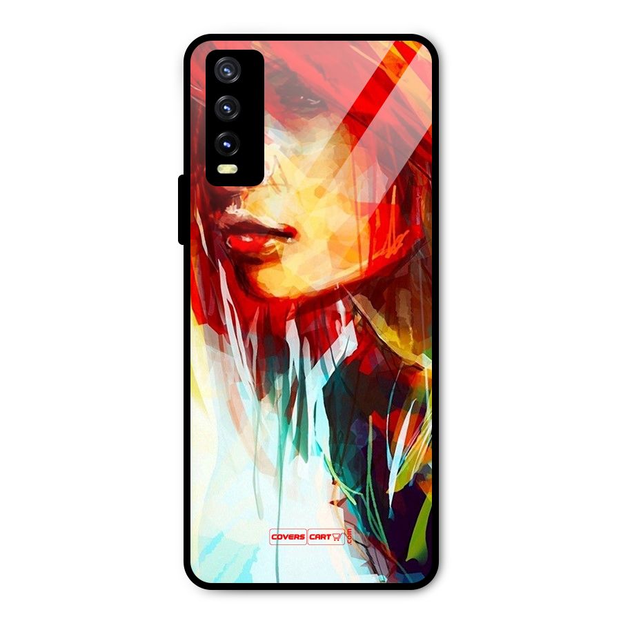 Painted Girl Metal Back Case for Vivo Y20g