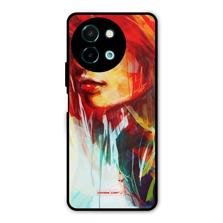 Painted Girl Metal Back Case for Vivo Y58
