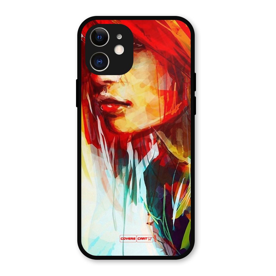 Painted Girl Metal Back Case for iPhone 12