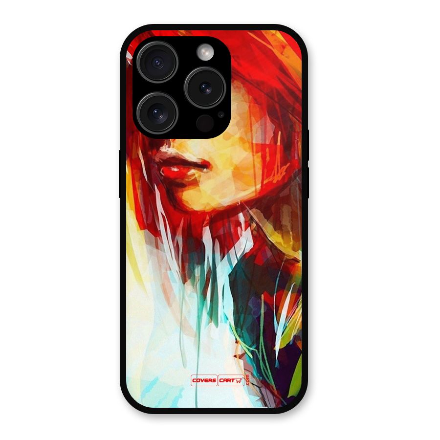 Painted Girl Metal Back Case for iPhone 15 Pro
