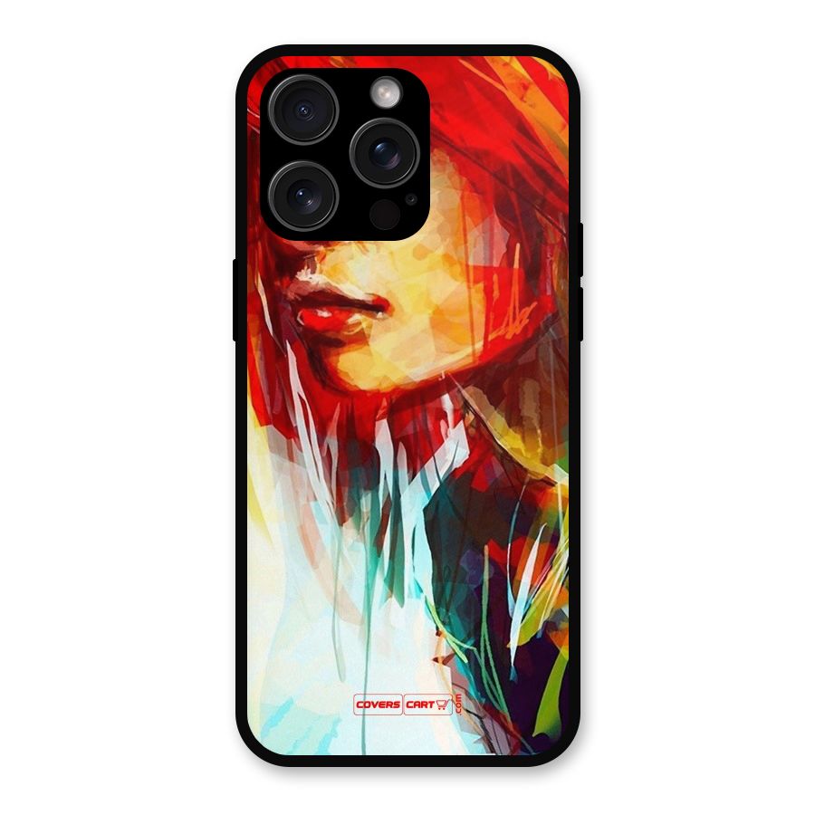 Painted Girl Metal Back Case for iPhone 15 Pro Max
