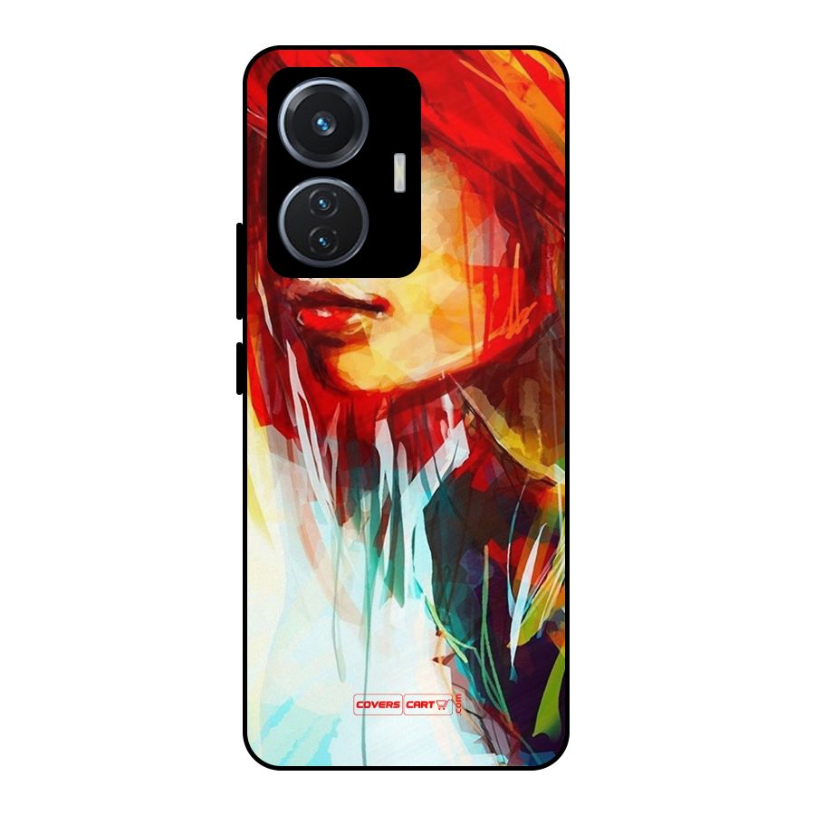 Painted Girl Metal Back Case for iQOO Z6 44W