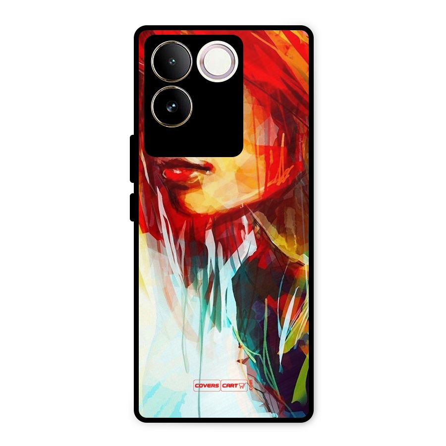Painted Girl Metal Back Case for iQOO Z7 Pro