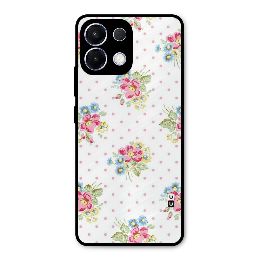 Painted Polka Floral Metal Back Case for Oppo K13