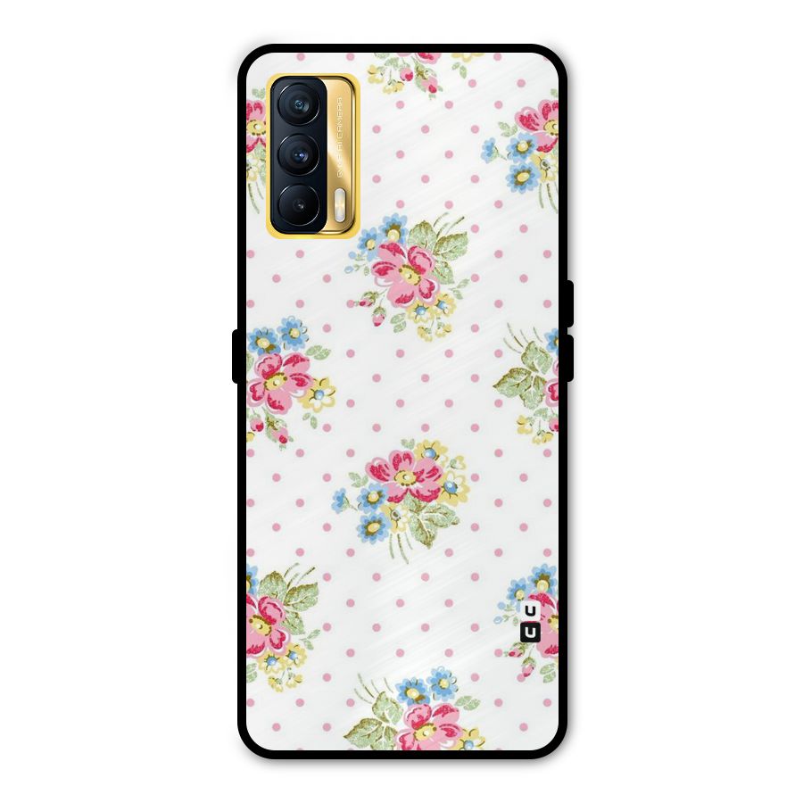 Painted Polka Floral Metal Back Case for Realme X7