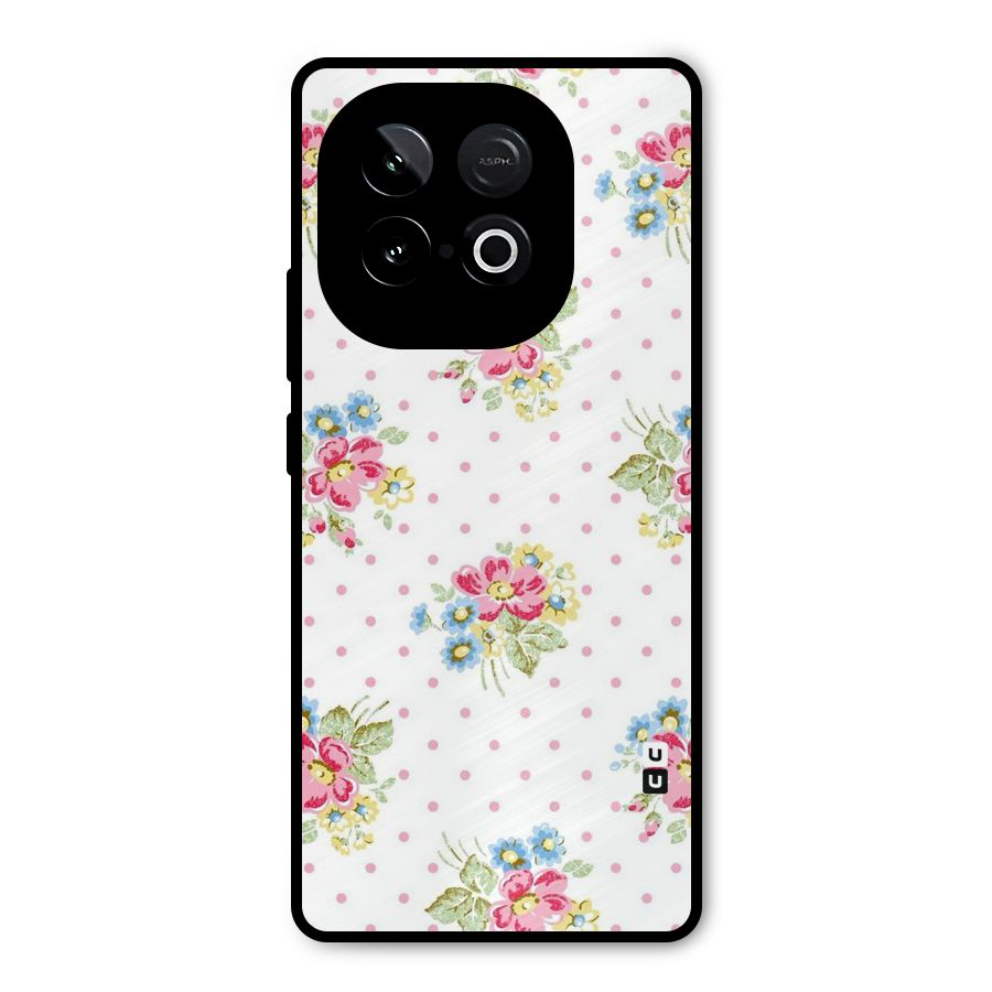 Painted Polka Floral Metal Back Case for iQOO Neo 10