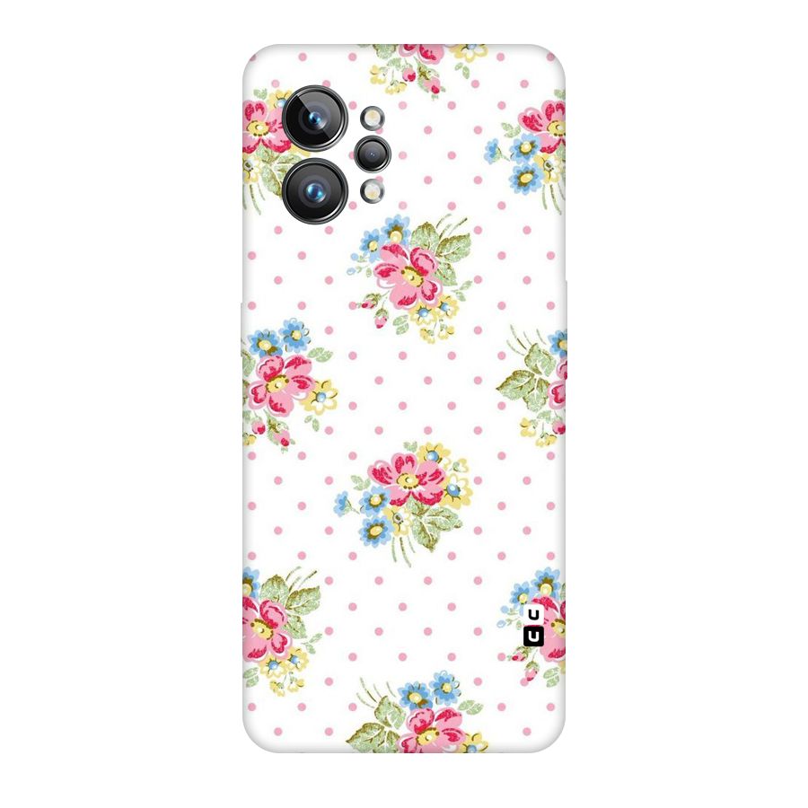 Painted Polka Floral Original Polycarbonate Back Case for Realme GT2 Pro