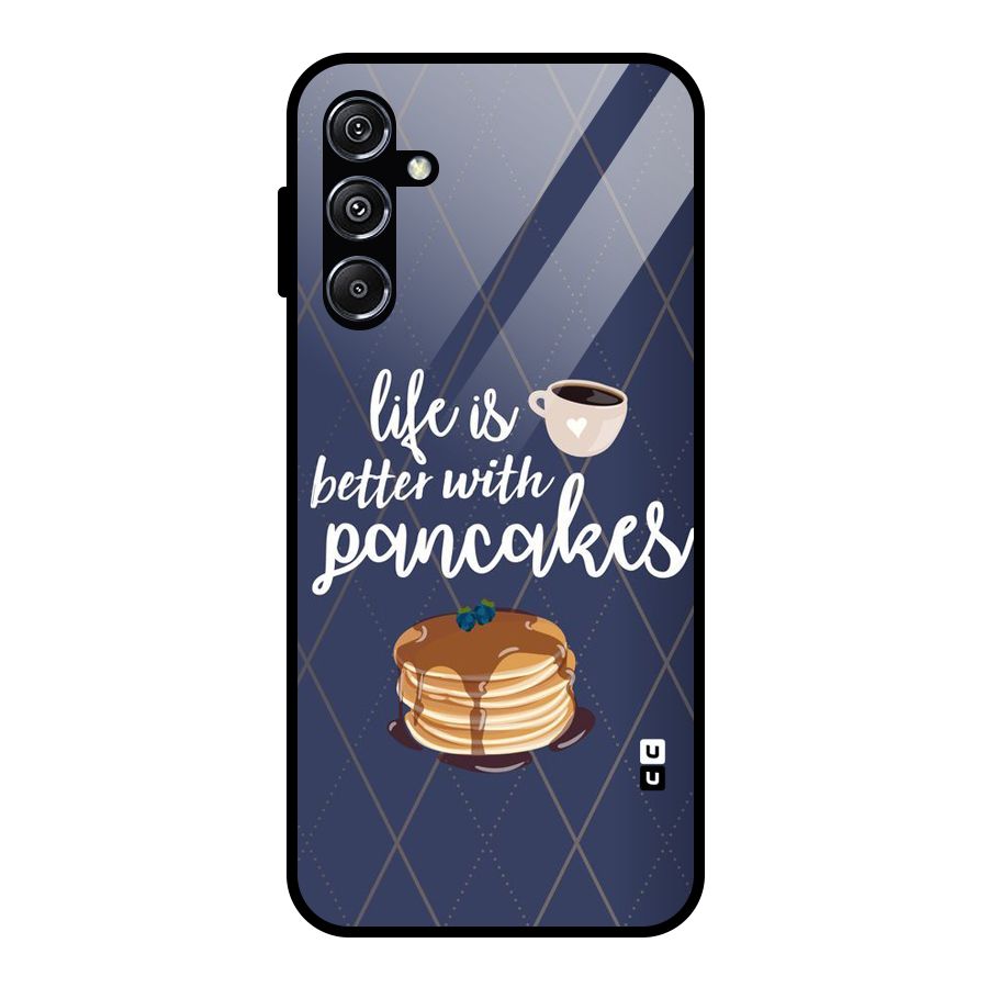 Pancake Life Glass Back Case for Galaxy M34 5G